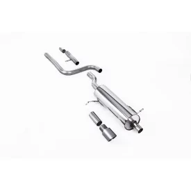 Milltek SSXFD399 particulate filter-back exhaust for Ford Fiesta, titanium GT-90 tips