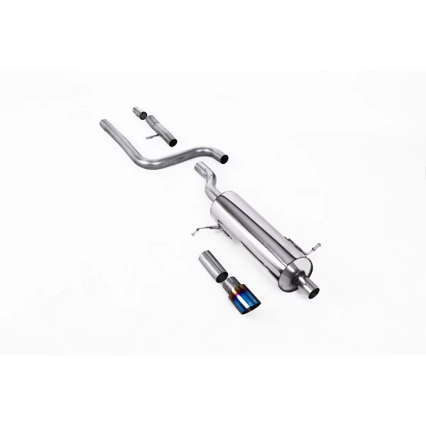 Escape después del filtro de partículas Milltek SSXFD400 para Ford Fiesta, colas GT-90 de titanio