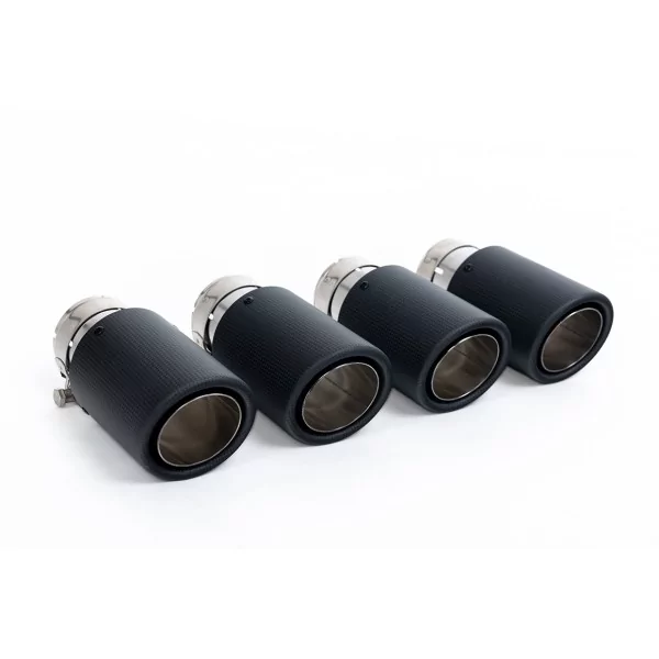 Escape cat-back Milltek SSXMZ138 para Mercedes G-Class G63 4.0 Bi-Turbo V8, colas Jet-90 de carbono - detalle