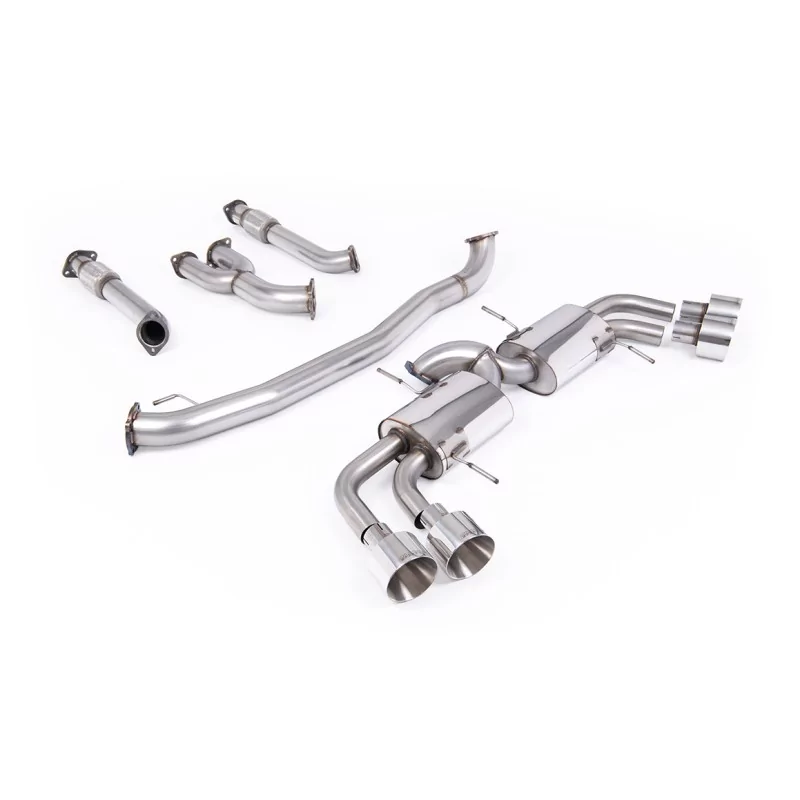 Milltek SSXNI025 cat-back exhaust for Nissan GT-R R35, polished GT-127 tips Milltek SSXNI025 cat-back exhaust for Nissan GT-R R35, polished GT-127 tips