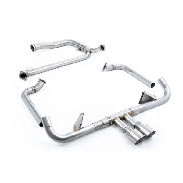 Milltek SSXPO146 full exhaust system for Porsche, titanium GT-100 tips - detail