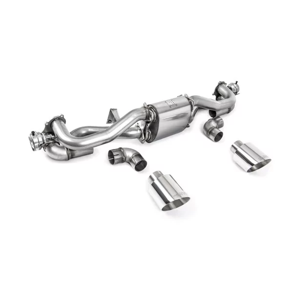 Échappement après filtre à particules Milltek SSXPO150 pour Porsche, embouts GT-115 polis - détail
