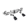 Milltek SSXPO155 particulate filter-back exhaust for Porsche Cayman 718 GT4 4.0, black GT-115 tips - detail