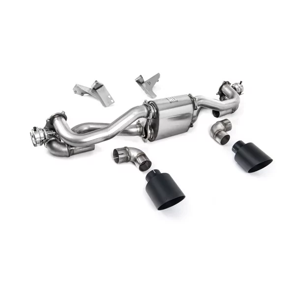 Escape después del filtro de partículas Milltek SSXPO158 para Porsche, colas GT-115 negras