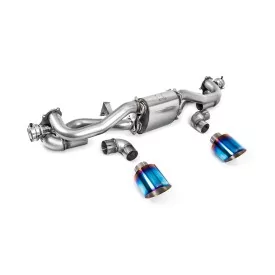 Milltek SSXPO168 particulate filter-back exhaust for Porsche, burnt titanium GT-115 tips