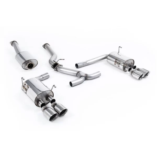 Milltek SSXSB046 cat-back exhaust for Subaru Impreza STi & WRX STI Saloon / Sedan, polished GT-100 tips - detail