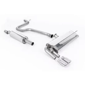 Escape cat-back Milltek SSXSE184 para Seat Leon FR 1.4 TSI SC and 5-door, colas GT-80 pulidas