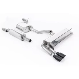 Scarico cat-back Milltek SSXSE189 per Seat Leon FR 1.8 TSI 180PS SC and 5-door, terminali GT-80 neri