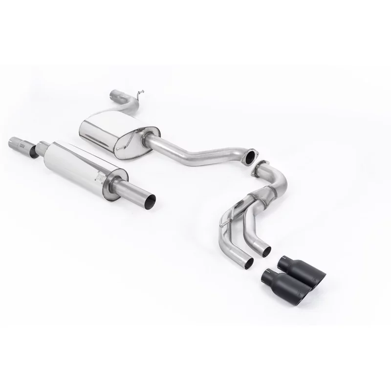 Milltek SSXSE190 cat-back exhaust for Seat Leon FR 1.8 TSI 180PS SC and 5-door, black GT-80 tips Milltek SSXSE190 cat-back exhaust for Seat Leon FR 1.8 TSI 180PS SC and 5-door, black GT-80 tips