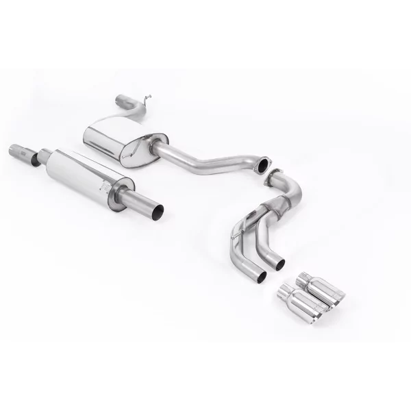 Échappement cat-back Milltek SSXSE191 pour Seat Leon FR 1.8 TSI 180PS SC and 5-door, embouts GT-80 polis