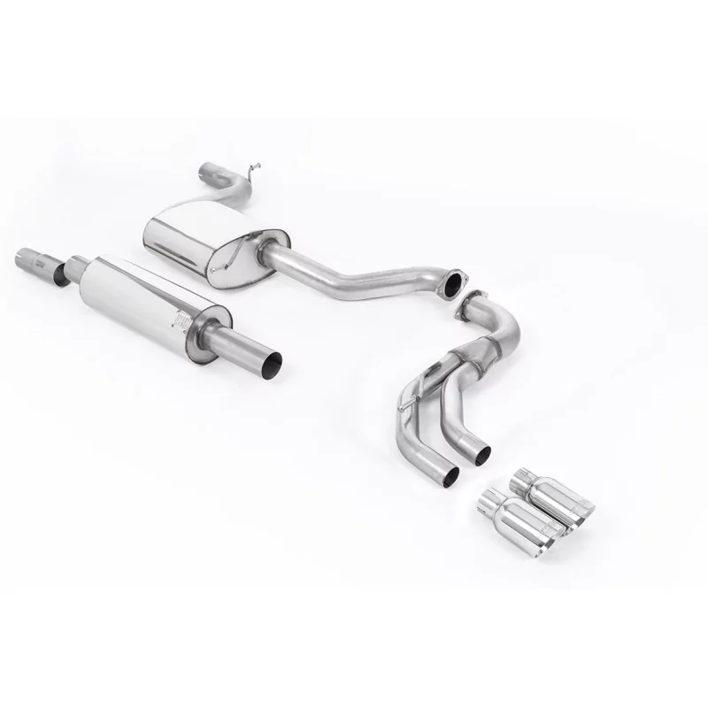 Échappement cat-back Milltek SSXSE191 pour Seat Leon FR 1.8 TSI 180PS SC and 5-door, embouts GT-80 polis Échappement cat-back Milltek SSXSE191 pour Seat Leon FR 1.8 TSI 180PS SC and 5-door, embouts GT-80 polis
