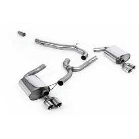 Scarico cat-back Milltek SSXSE199 per Seat Leon ST Cupra 300 Estate / Station Wagon / Combi, terminali GT-80 lucidi