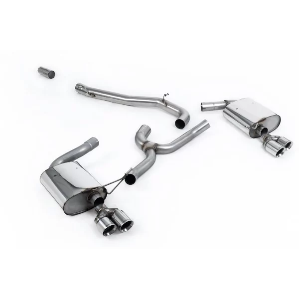 Escape cat-back Milltek SSXSE199 para Seat Leon ST Cupra 300 Estate / Station Wagon / Combi, colas GT-80 pulidas