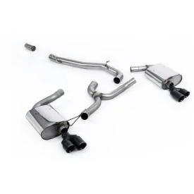 Milltek SSXSE202 cat-back exhaust for Seat Leon ST Cupra 300 Estate / Station Wagon / Combi, black GT-80 tips