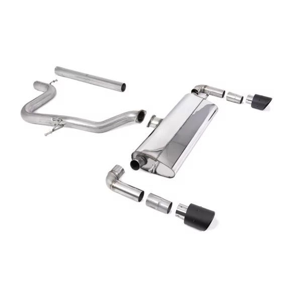 Milltek SSXSE244 cat-back exhaust for Seat Leon Cupra R 310PS, carbon Jet-100 tips