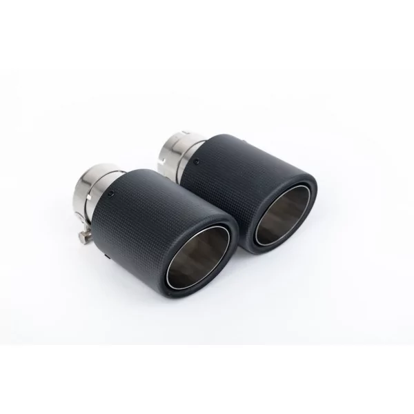 Milltek SSXSE244 cat-back exhaust for Seat Leon Cupra R 310PS, carbon Jet-100 tips - detail