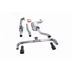 Milltek SSXVW186 turbo-back exhaust for Volkswagen, black GT-100 tips