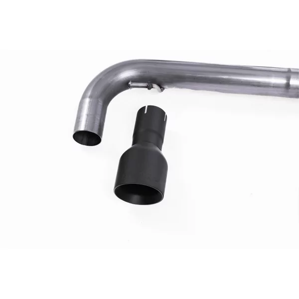 Échappement turbo-back Milltek SSXVW186 pour Volkswagen, embouts GT-100 noirs - détail