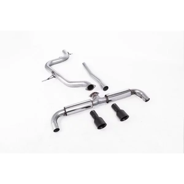 Milltek SSXVW189 particulate filter-back exhaust for Volkswagen Golf Mk6 GTD 2.0 TDI 170PS, black GT-100 tips