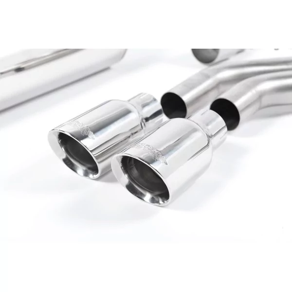 Milltek SSXVW241 cat-back exhaust for Volkswagen Golf MK7 GTD 2.0 TDI 185PS, polished GT-80 tips - detail