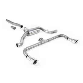 Escape cat-back Milltek SSXVW249 para Volkswagen Scirocco GT 2.0 TSi 200PS, colas GT-100 pulidas