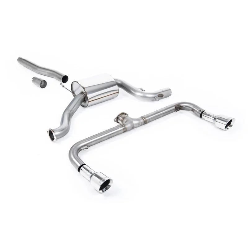 Milltek SSXVW249 cat-back exhaust for Volkswagen Scirocco GT 2.0 TSi 200PS, polished GT-100 tips Milltek SSXVW249 cat-back exhaust for Volkswagen Scirocco GT 2.0 TSi 200PS, polished GT-100 tips