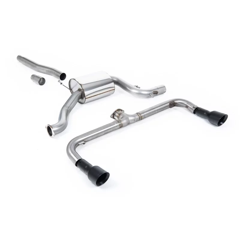 Milltek SSXVW251 cat-back exhaust for Volkswagen Scirocco GT 2.0 TSi 200PS, black GT-100 tips Milltek SSXVW251 cat-back exhaust for Volkswagen Scirocco GT 2.0 TSi 200PS, black GT-100 tips