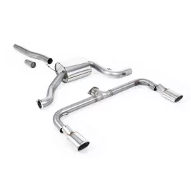 Scarico cat-back Milltek SSXVW252 per Volkswagen Scirocco GT 2.0 TSi 200PS, terminali ovali lucidi