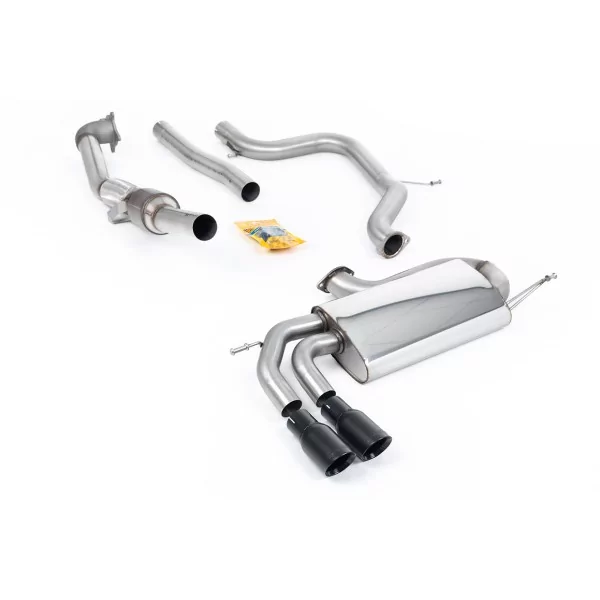 Milltek SSXVW278 turbo-back exhaust for Volkswagen Golf, black GT-80 tips