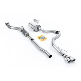 Échappement turbo-back Milltek SSXVW291 pour Volkswagen Jetta Mk6 GLI 2.0 TSI, embouts GT-80 polis