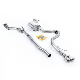 Milltek SSXVW292 turbo-back exhaust for Volkswagen Jetta Mk6 GLI 2.0 TSI, polished GT-80 tips