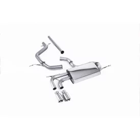 Échappement cat-back Milltek SSXVW296 pour Volkswagen Golf Mk5 2.0 TDI 140PS, embouts GT-80 polis