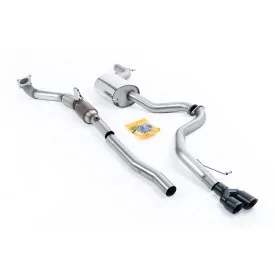 Échappement turbo-back Milltek SSXVW317 pour Volkswagen Jetta Mk6 GLI 2.0 TSI, embouts GT-80 noirs