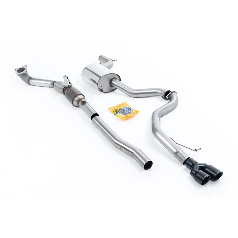 Échappement turbo-back Milltek SSXVW317 pour Volkswagen Jetta Mk6 GLI 2.0 TSI, embouts GT-80 noirs Échappement turbo-back Milltek SSXVW317 pour Volkswagen Jetta Mk6 GLI 2.0 TSI, embouts GT-80 noirs
