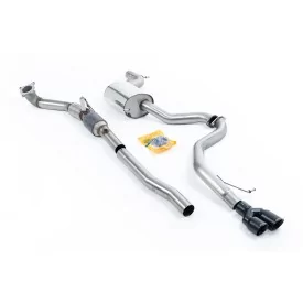 Échappement turbo-back Milltek SSXVW318 pour Volkswagen Jetta Mk6 GLI 2.0 TSI, embouts GT-80 noirs