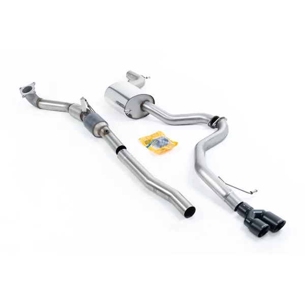 Milltek SSXVW318 turbo-back exhaust for Volkswagen Jetta Mk6 GLI 2.0 TSI, black GT-80 tips