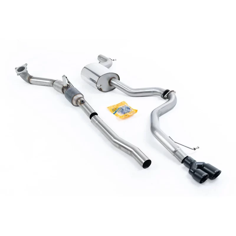 Milltek SSXVW318 turbo-back exhaust for Volkswagen Jetta Mk6 GLI 2.0 TSI, black GT-80 tips