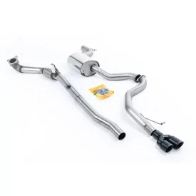 Échappement turbo-back Milltek SSXVW319 pour Volkswagen Jetta Mk6 GLI 2.0 TSI, embouts GT-80 noirs