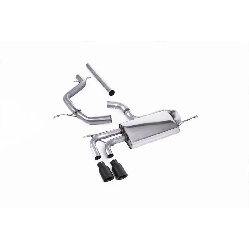 Échappement cat-back Milltek SSXVW334 pour Volkswagen Golf Mk5 2.0 TDI 140PS, embouts GT-80 noirs Échappement cat-back Milltek SSXVW334 pour Volkswagen Golf Mk5 2.0 TDI 140PS, embouts GT-80 noirs