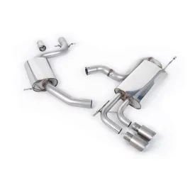 Échappement cat-back Milltek SSXVW338 pour Volkswagen Golf Mk6 GT 1.4 TSI 160PS, embouts GT-80 titane
