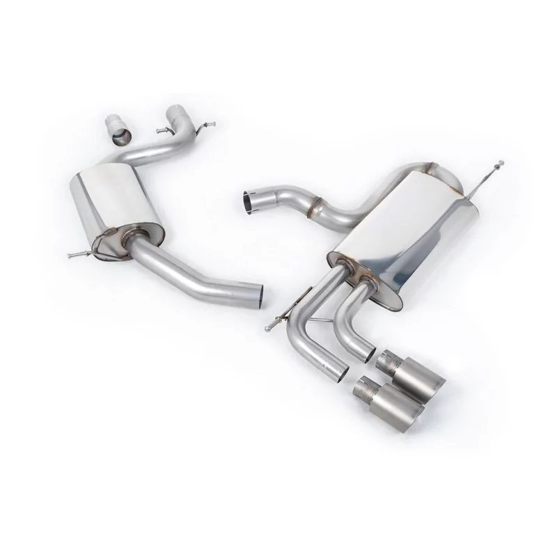 Escape cat-back Milltek SSXVW338 para Volkswagen Golf Mk6 GT 1.4 TSI 160PS, colas GT-80 de titanio