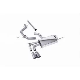 Scarico cat-back Milltek SSXVW341 per Volkswagen Golf Mk5 2.0 TDI 140PS, terminali GT-80 in titanio