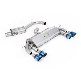 Scarico cat-back Milltek SSXVW414 per Volkswagen Golf MK7 R 2.0 TSI 300PS, terminali GT-100 in titanio bruciato