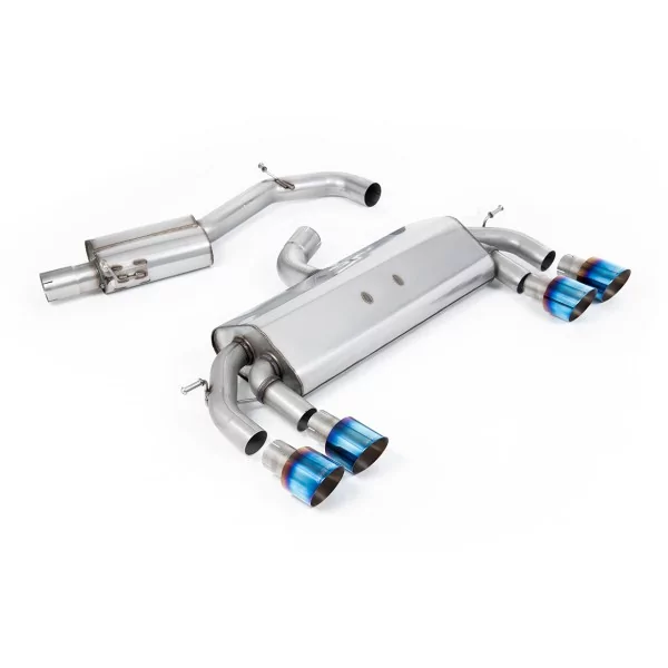 Milltek SSXVW414 cat-back exhaust for Volkswagen Golf MK7 R 2.0 TSI 300PS, burnt titanium GT-100 tips