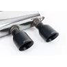 Milltek SSXVW418 cat-back exhaust for Volkswagen Golf MK5 R32 3.2 V6, black GT-100 tips - detail