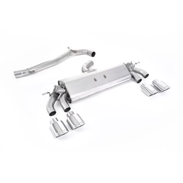 Échappement cat-back Milltek SSXVW423 pour Volkswagen Golf, embouts ovales polis - détail
