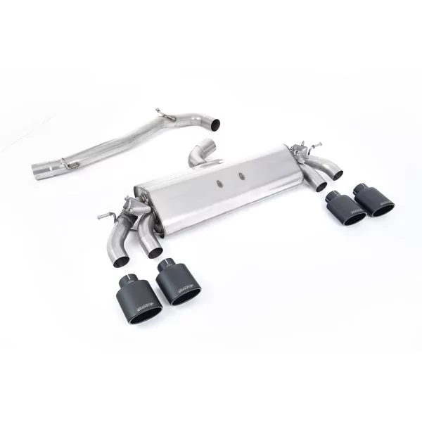 Milltek SSXVW424 cat-back exhaust for Volkswagen Golf, black oval tips - detail