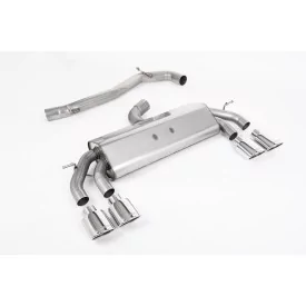 Scarico cat-back Milltek SSXVW426 per Volkswagen Golf Mk7.5 R 2.0 TSI 310PS, terminali ovali lucidi