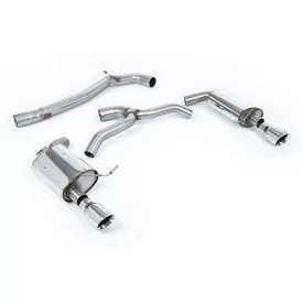 Échappement cat-back Milltek SSXVW438 pour Volkswagen Golf, embouts GT-100 polis