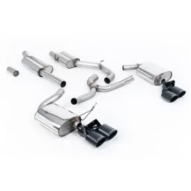 Milltek SSXVW489 cat-back exhaust for Volkswagen Golf Mk7.5 R Estate / Variant 2.0 TSI 310PS, black oval tips